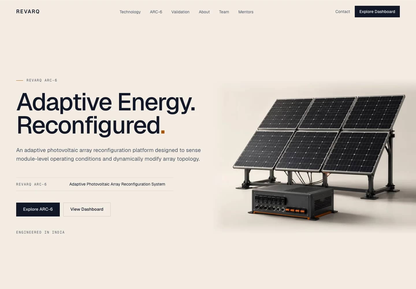 REVARQ live project website